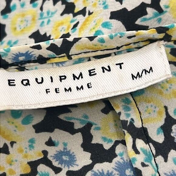 EQUIPMENT FEMME FLORAL SILK SHORT SIZE M - Picture 4 of 5